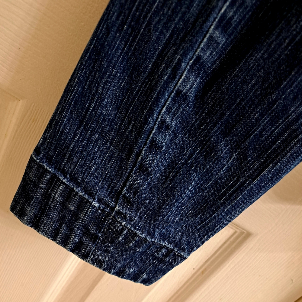 Women's Ankle Length Dark Blue Stretch Jeans